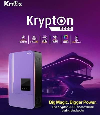 Knox Krypton 9000 Hybrid Solar Inverter | 6.2kW | 9kW PV | WiFi | Dual