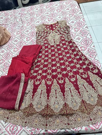Embroidered Red Maxi