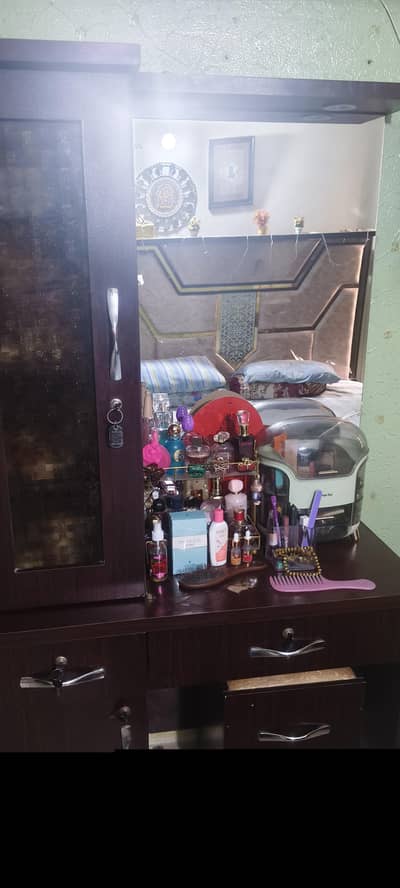 vanity with led lights and stool