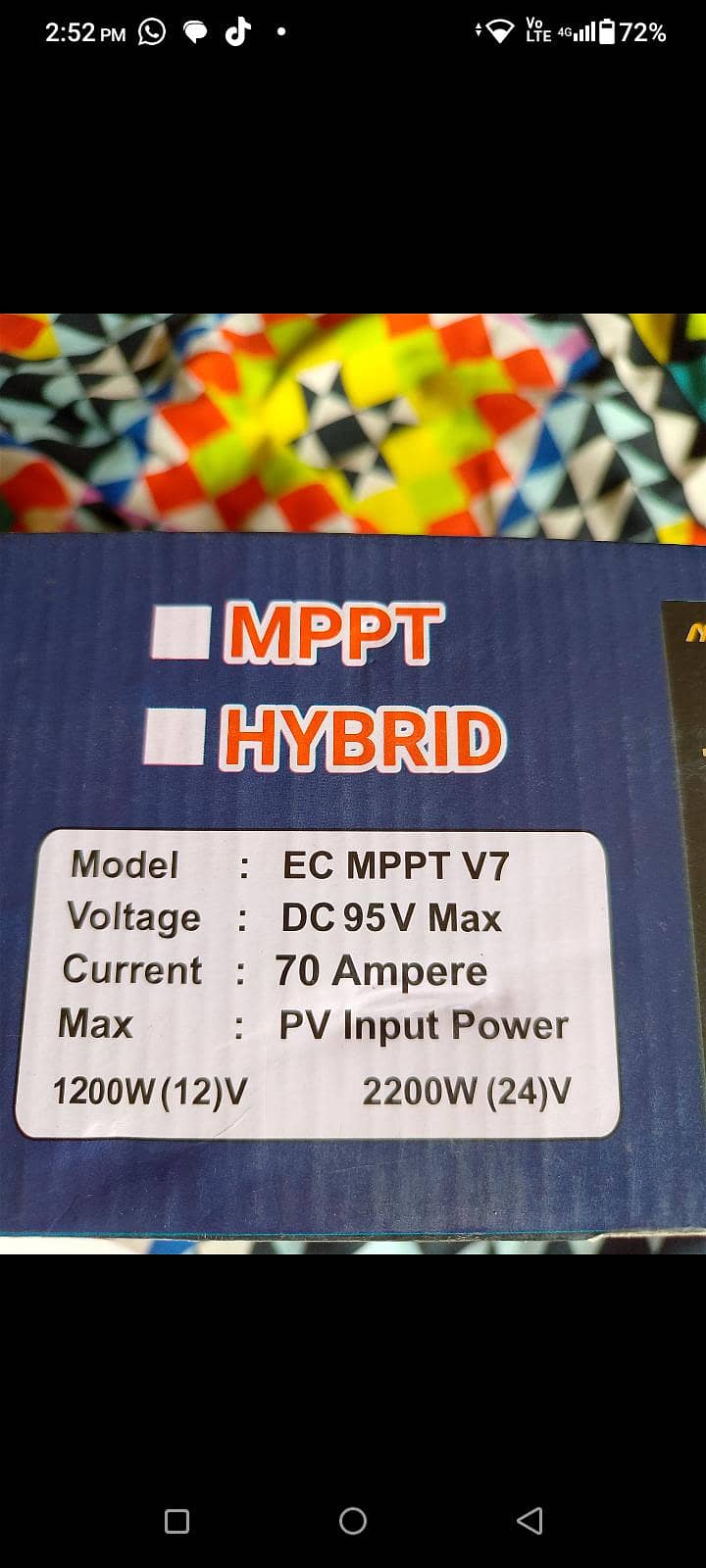 mppt packteck Soler charge controller 70 smp 4