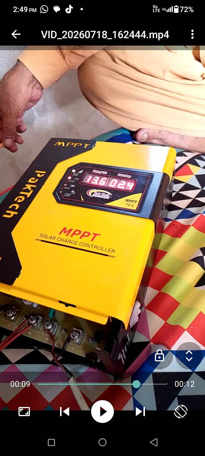 mppt packteck Soler charge controller 70 smp 7