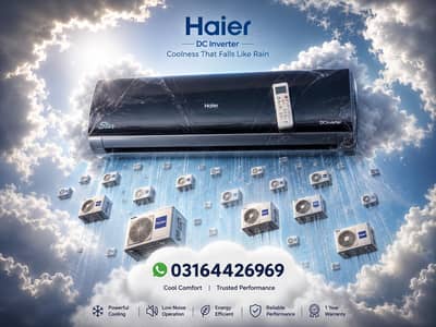 1.5 ton Ac Dc inverter (0336/7070/370) Haier 1 Year warranty All okay