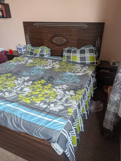 Complete Bed Set with Dressing and Wardrobe