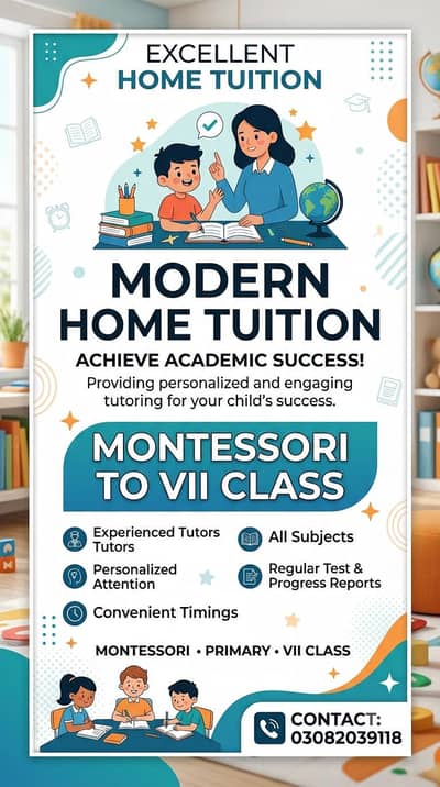 Tuition from grade Montessori to Grade 7th.