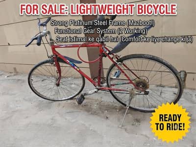 Lightweight Platinum Steel Bicycle - Ready to Ride
