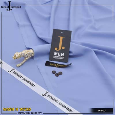 Junaid Jamshed Wash & Wear Unstitched Suit  Premium Men's Fabric