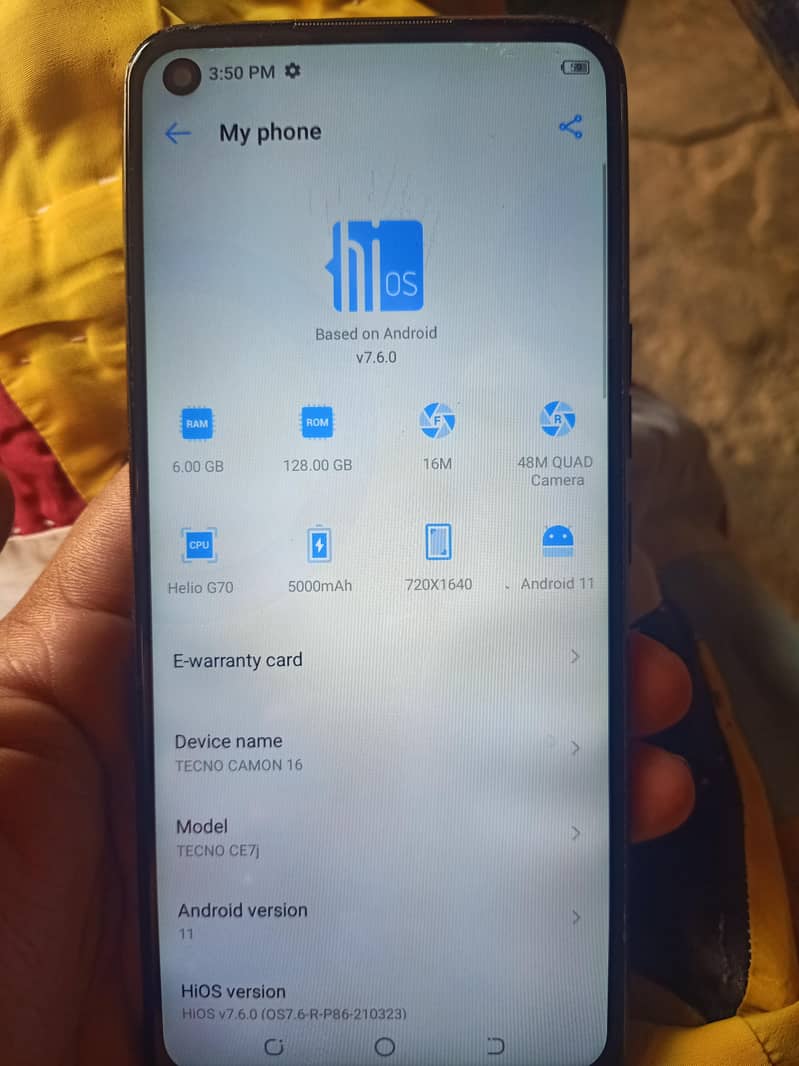 Tecno Camon 16 7