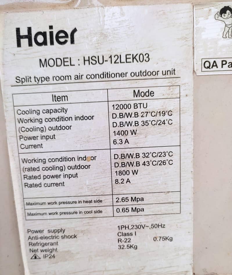 Haier Split AC 1