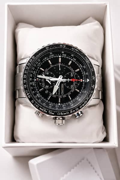 ORIGINAL Seiko Sportura SNAE99P1 Men's Chronograph Watch (Fligh mast)