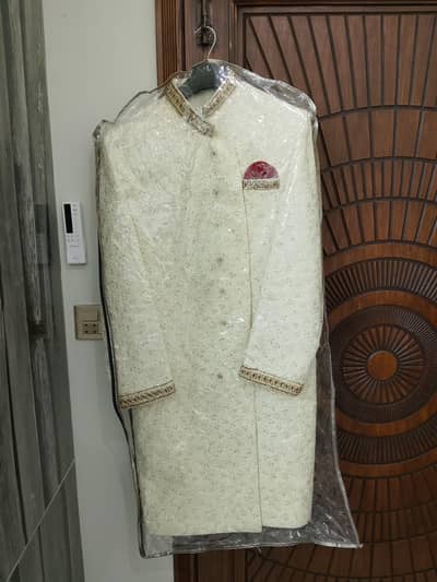 Grooms Skin mehroon sherwani set