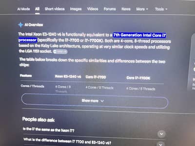 Motherboard h110 with xeon e3 1240 v6 = i7 7th gen