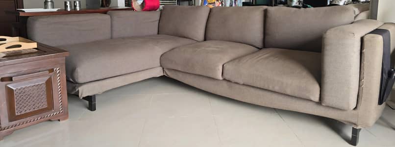 ikea nokeby L shaped sofa