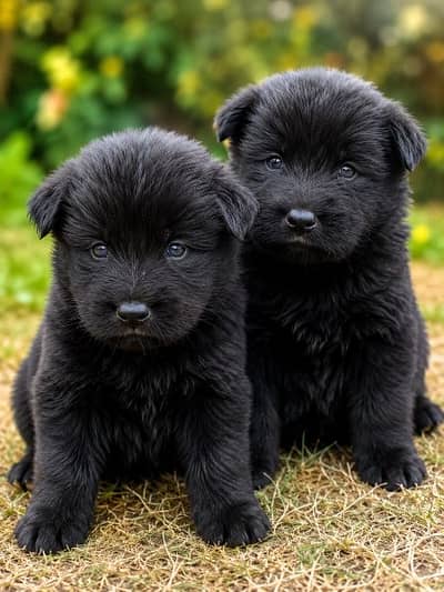 balck shepherd puppies pair 2 mahnt for sale active and healthy