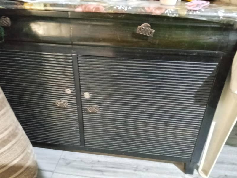 double bed with side table and dressing 1