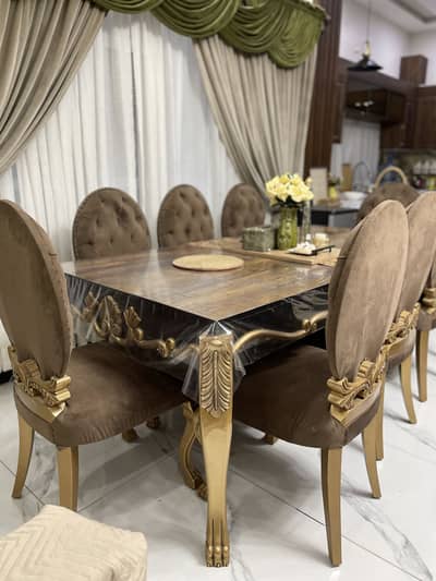 8 seater Shesham Wood Dining Table