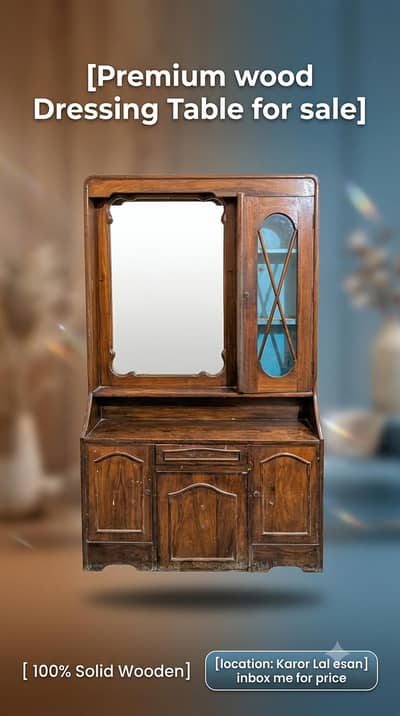 10/10 Solid wood Dressing Table for sale. in Layyah (karor lal esan)