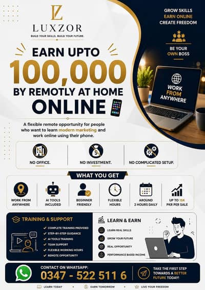 No Investment • No Office • Real  Whtsup in Poster   Insta Affiliate