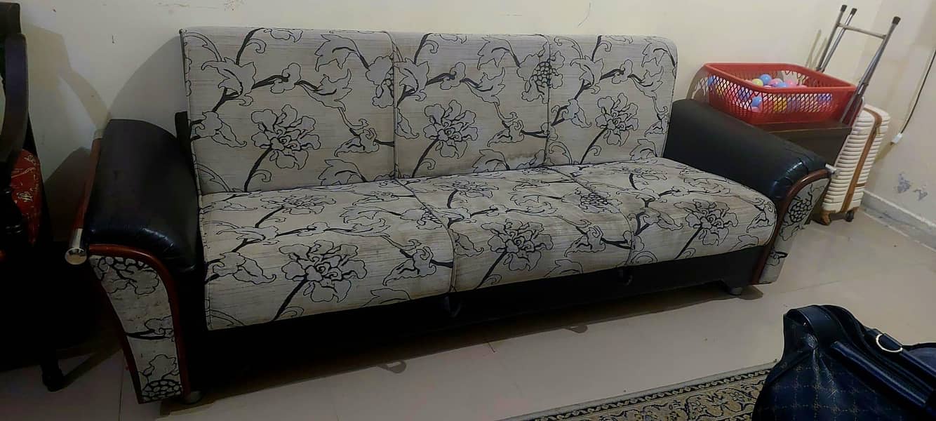2 sofa sets and dining 4