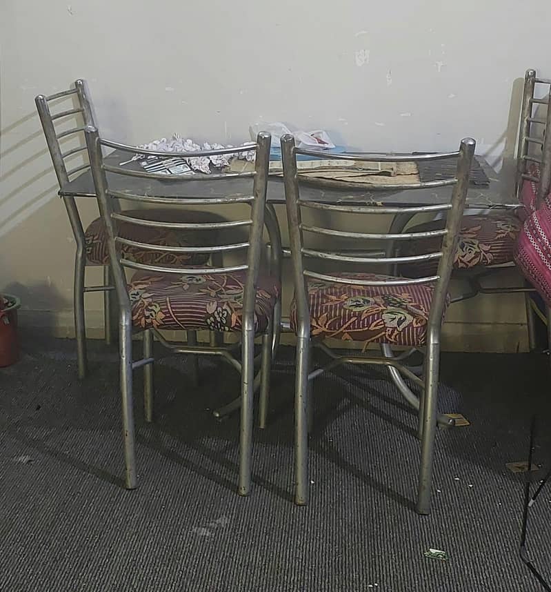 2 sofa sets and dining 8