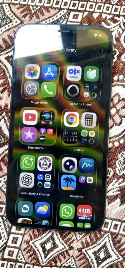 I phone 12 battery health 78 no box only new back and non pta