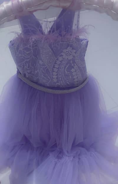 Girls’ Embroidered Party Gown | Lilac | Excellent Conditio