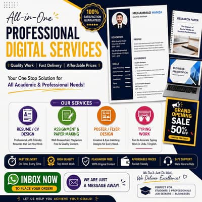 Professional Digital Services & Home/Online Tutor|Resume, Assignments