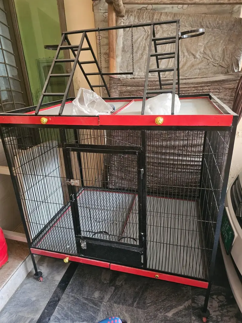 Heavy Duty Bird Cage / Parrot Cage with Stand & Wheels – New — photo 3