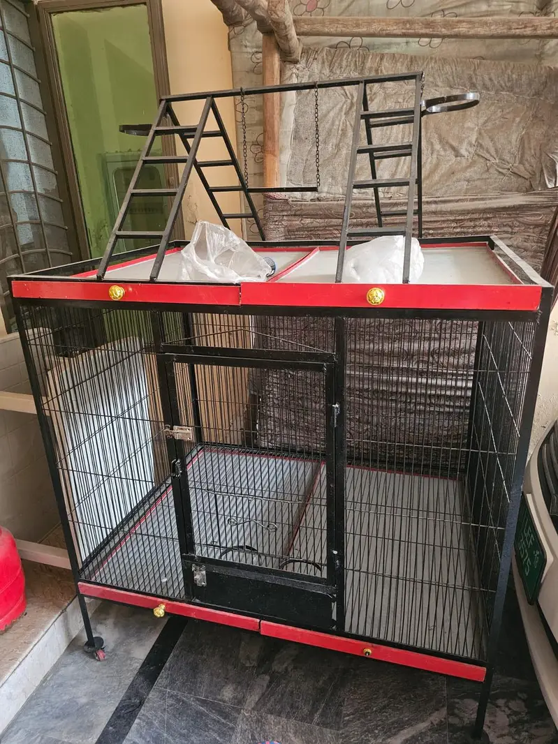Heavy Duty Bird Cage / Parrot Cage with Stand & Wheels – New — photo 4