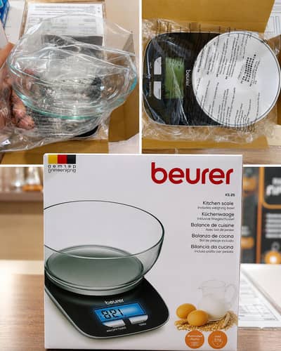 Beurer KS 25 Digital Kitchen Scale with Glass Bowl – Brand New