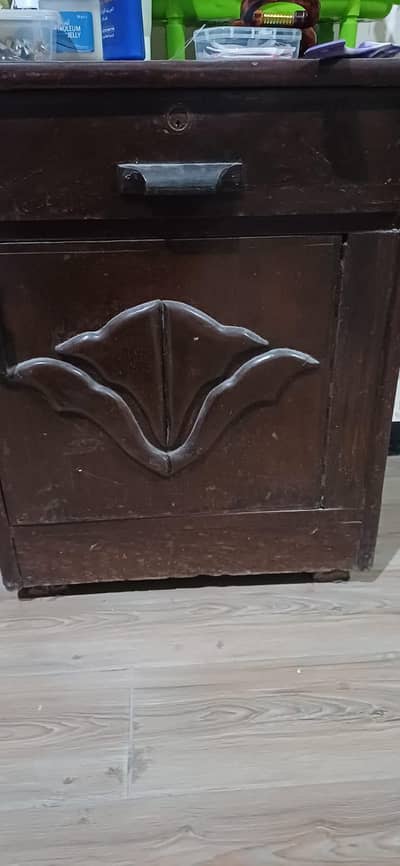 Bed with side table for sale