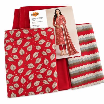branded lawn unstitch three piece