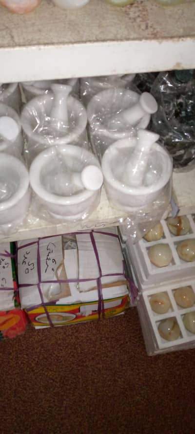 large size Handcrafted Miniature Marble and Onyx Mortar set