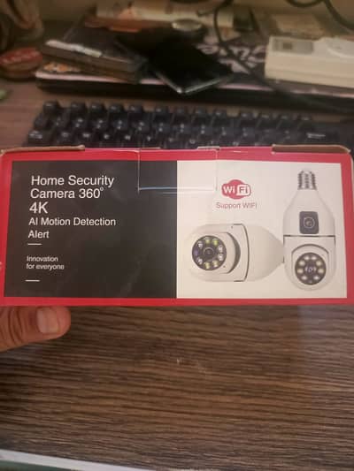 WiFi Camera Dual  Lens camera, 360° Rotation View, 4k, with motion