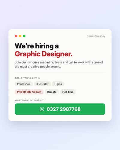 Hiring: Graphics Designer [Remote Job]