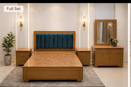 brand New bed set with site table and dress table with mirror