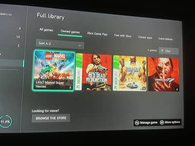 Xbox account with 4 games