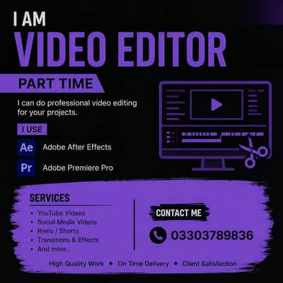 i am a video editor and graphic designer