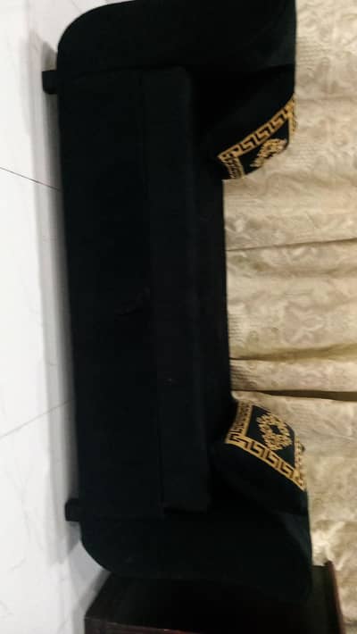 2 seater sofa (sati) black colour / welvet stuff