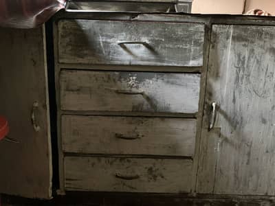 Old wooden storage cabinet