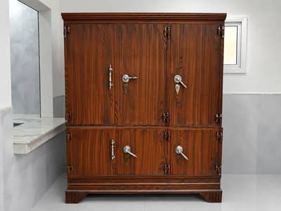 Iron Wardrobe / Steel Almari 7 Feet – Wooden Look Heavy Quality