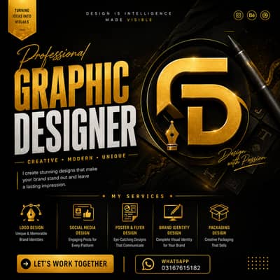 i am a graphic designer, I will design attractive vissuals for you.