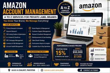 Amazon Store Manager, FBAl Servicer Provider | Your Business Expert