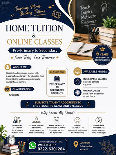 In Home and Online Tutions
