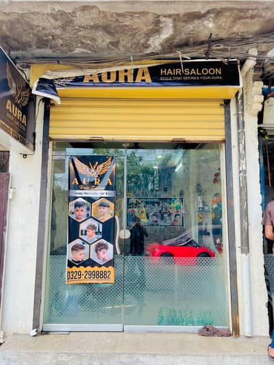 Running hair saloon for sale