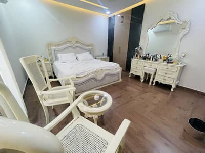 King bed set with two side table and showcase