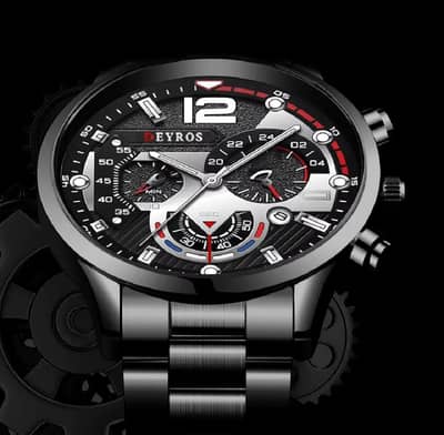 New analog and Date stainless steels quartz wrsit watch for mans