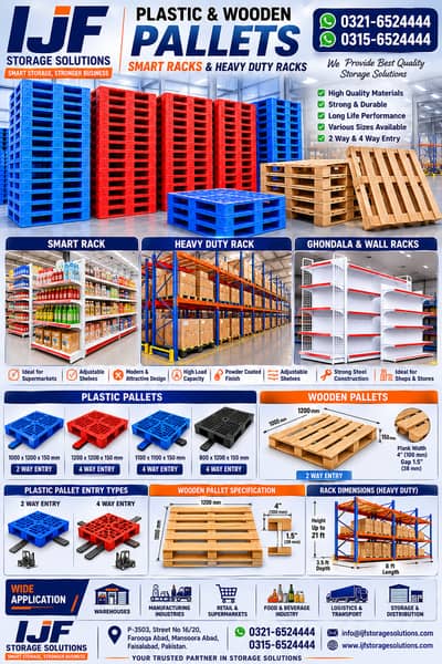Plastic Pallets|Storage Racks|Mart Racks|Wooden Pallets|Bins