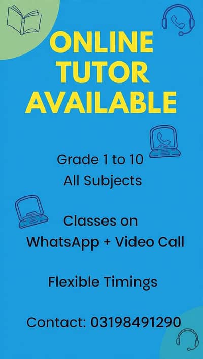 online tutor English,math , science