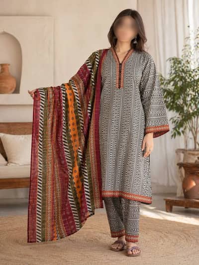 3 Piece Digital Printed Lawn Suit