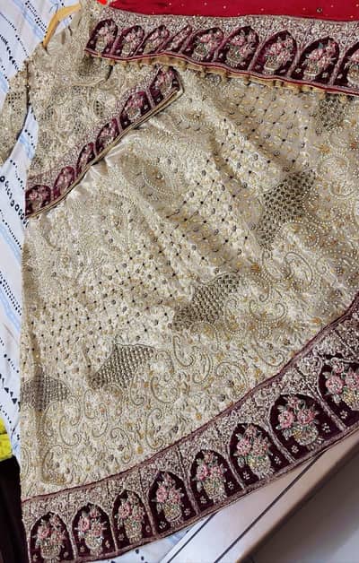 Bridal Dress - Lehnga - nic and beautiful - With Stone work Embroidery
